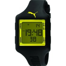 Puma Slide L Yellow Digital Black Silicone Unisex Watch PU910791002