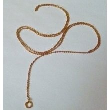 Rare Victorian 9K or 10K Solid Rose Gold Y Drop Muff Lorgnette Chain Necklace for Watch or Chatelaine or Locket or Lavalier
