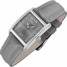 Raymond Weil Designer Women's Watches, Don Giovanni - Diamond Frame & Satin Gray Band Dress Watch