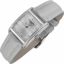 Raymond Weil Designer Women's Watches, Don Giovanni - Diamond Frame & Satin Silver Band Dress Watch