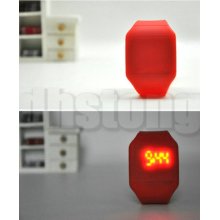 Red Ultrathin Very Light Led Digital Girl Boy Pastel Color Fashion Dress Watch