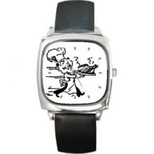 Restaurant Chef Cook New Unisex Square Wrist Watch