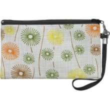 Retro Floral Pattern Girly Wristlet