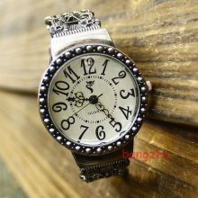 Retro Vintage Antique Style Jewelry Women Bangle Bracelet Wrist Watch B01r