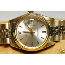 Rolex 1503 Vintage Solid 14k Gold With Beautiful Silver Dial With A Rare Box