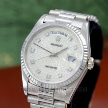 Rolex 18k white gold president ref 18239