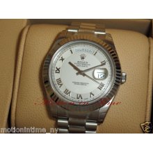 Rolex 218239 Day-date Ii 18kt White Gold 41mm President Ivory Concentric Roman