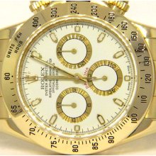 Rolex Daytona Yellow Gold White Dial Mint Box & Papers 116528