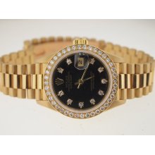 Rolex Ladies 18k Gold President ALL ORIGINAL DIAMONDS.