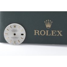 Rolex Ladies Silver Stick Marker Dial For Datejust 69000 Series Inv 0069