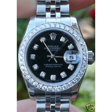 Rolex Ladies Steel Datejust Watch Diamond Dial Year2011