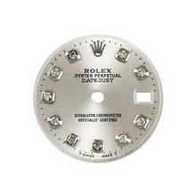 Rolex Lady Datejust Aftermarket Diamond Dial, Silver, White Gold