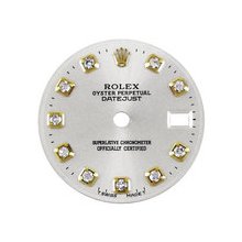 Rolex Lady Datejust Aftermarket Diamond Dial, Silver, Yellow Gold