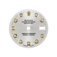 Rolex Lady Datejust Aftermarket Diamond Dial, Silver, Yellow Gold