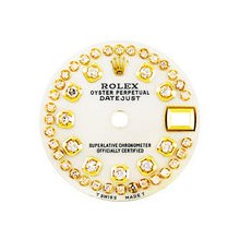 Rolex Lady Datejust Aftermarket Diamond String Dial, White MOP