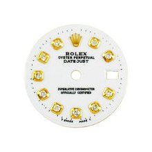 Rolex Lady Datejust Aftermarket Diamond Dial, White, Yellow Gold
