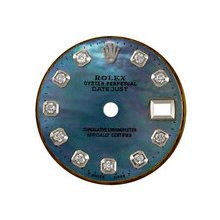 Rolex Lady Datejust Aftermarket Blue MOP Diamond Dial, White Gold