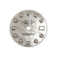 Rolex Lady Datejust Factory White MOP Diamond Dial, White Gold