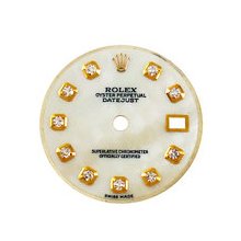 Rolex Lady Datejust Factory White MOP Diamond Dial, Yellow Gold