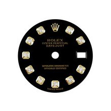 Rolex Lady Datejust Factory Diamond Dial, Black, Yellow Gold