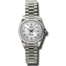 Rolex Lady White Gold President 179179 sjdp