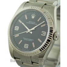 Rolex Oyster Perpetual 36mm No-Date Black Arabic Dial