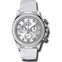 Rolex Watches Daytona White Gold Diamond Bezel 116589RBR mdw