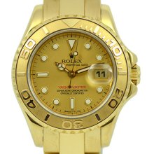 Rolex Yachtmaster 18k Watch Ladies Watch Yellow Champagne 69628