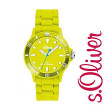 s.Oliver Silicone Band Watch Neon SO-2331-PQ Unisex
