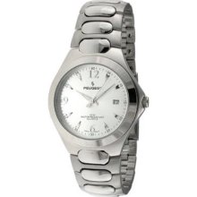 Sale: Peugeot Mens Silver Dial Bracelet Watch 160s