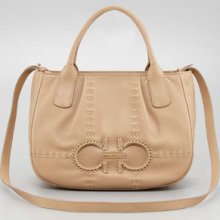 Salvatore Ferragamo Izzie Gancini Tote Bag, Tan