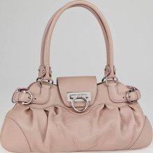 Salvatore Ferragamo Pink Leather Small Marisa Satchel Bag