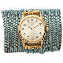 Sara Designs Color Washed Chain Wrap Watch