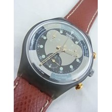 Scm102 Swatch 1993 Jet Lag Chrono Authentic In Box