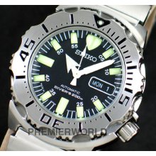 Seiko Automatic Black Monster Diver's Scuba Watch 200m Skx779j1 Made In Japan