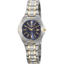 Seiko Women's SXDB46 Two-Tone Blue Dial Dress Watch