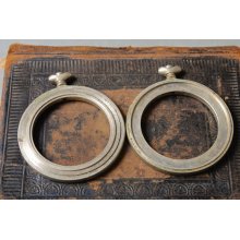 Set of 2 Vintage Pocket watches cases, silver finished