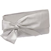 Silver Cute Satin Bow Wristlet by J. Furmani