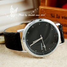 Simple Style Round Dial High Quality Quartz Leather Strap Men's Watch 2330