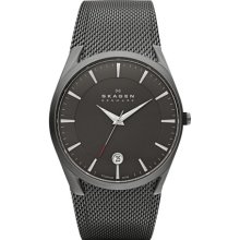 Skagen Aktiv Grey Mesh Round Dial Mens Titanium Watch - SKW6010