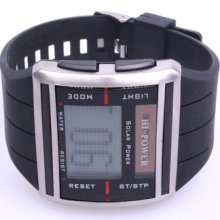Solar Power Digitial Mens Wrist Watch Sport Time Watch With Alarm Clock Fuction Solar Power Digitial Mens Wrist Watch Sport Time Watch With Alarm Clock Fuction