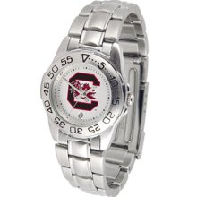 South Carolina Gamecocks USC Womens Steel Sports Watch