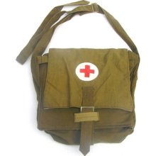 Soviet army medical bag shoulder strap vintage red cross steampunk khaki green new old stock