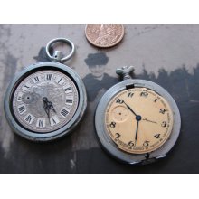Soviet Vintage pocket watch / Vintage watch clock parts / industrial jewelry altered art collage Steampunk Art Supplies
