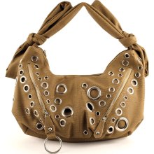 SR Squared by Sondra Roberts Hobo with Front Grommets (Camel)