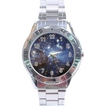 Star Forming Region Nebula Galaxy Universe Stainless Steel Analogue Watch