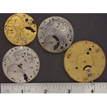 Steampunk Art Supplies Vintage silver gold brass pocket watch movement plates watch parts altered art industrial collage jewelry 2567