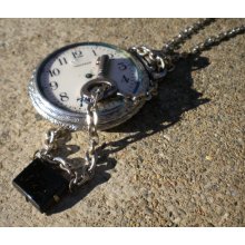 Steampunk / Vintage Watch & Key Necklace Jewelry