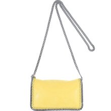 Stella McCartney yellow faux suede Falabella shoulder bag