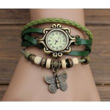 Suede watch, leather wrap watch, retro watch bracelet, unisex suede bracelet watch BC04a